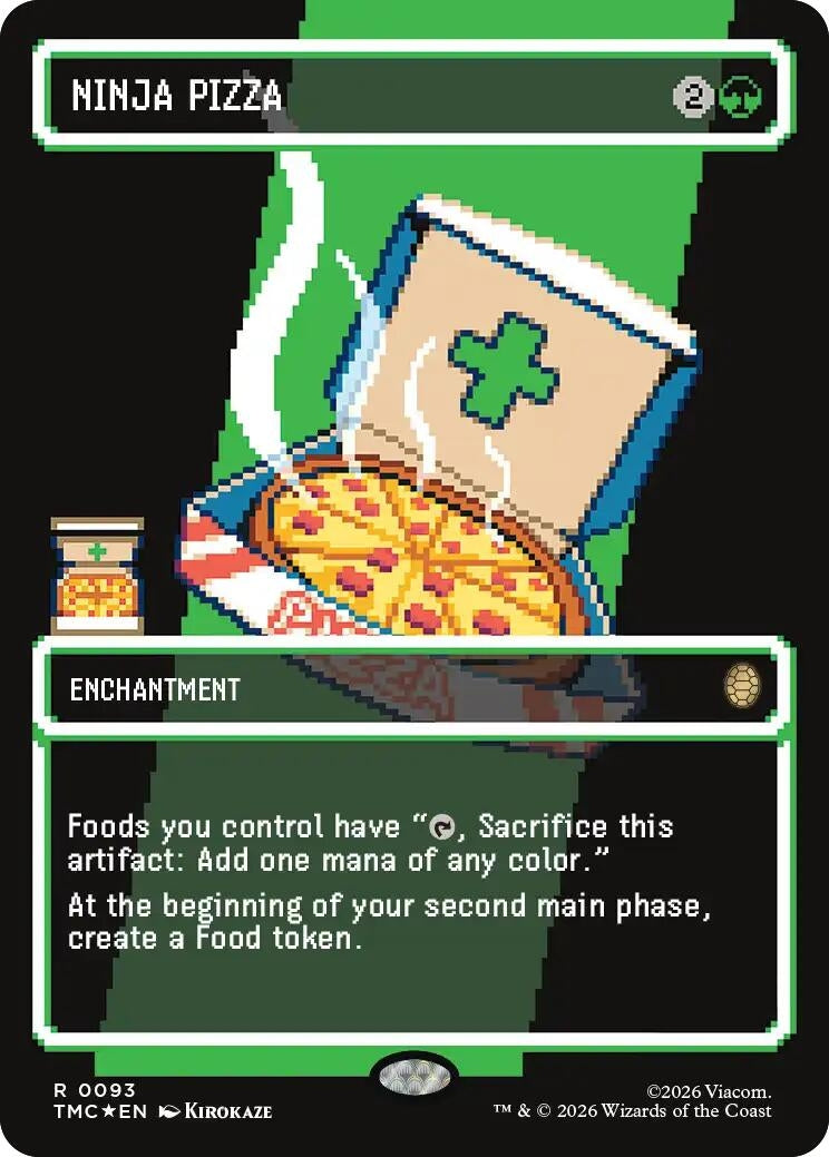 Ninja Pizza (Borderless) (Surge Foil) (93) (TMC)