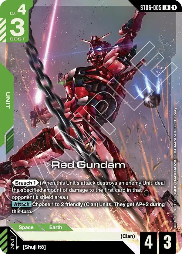 Image for Red Gundam (Premium Card Collection Gundam Assemble) (ST06-005) (GCG-PR) - Gundam Card Game