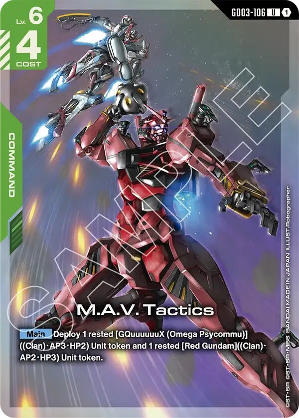 Image for M.A.V. Tactics (Premium Card Collection Gundam Assemble) (GD03-106) (GCG-PR) - Gundam Card Game