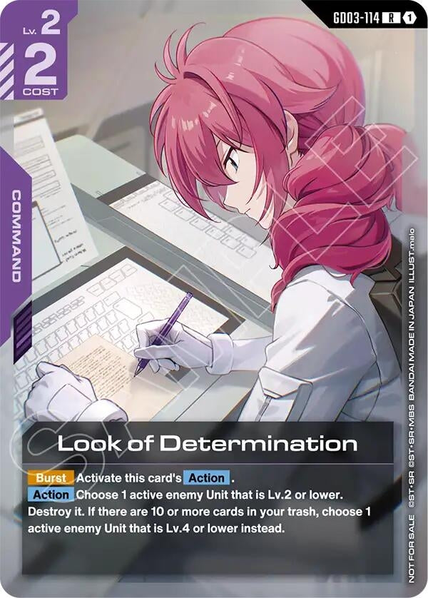 Image for Look of Determination (Newtype Challenge 2026 Mission 2) (GD03-114) (GCG-PR) - Gundam Card Game
