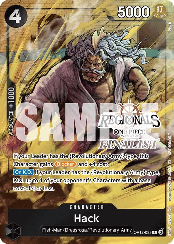 Image for Hack (Regionals Finalist Card Set 26-27) (OP12-089) (OP-PR) - One Piece Card Game