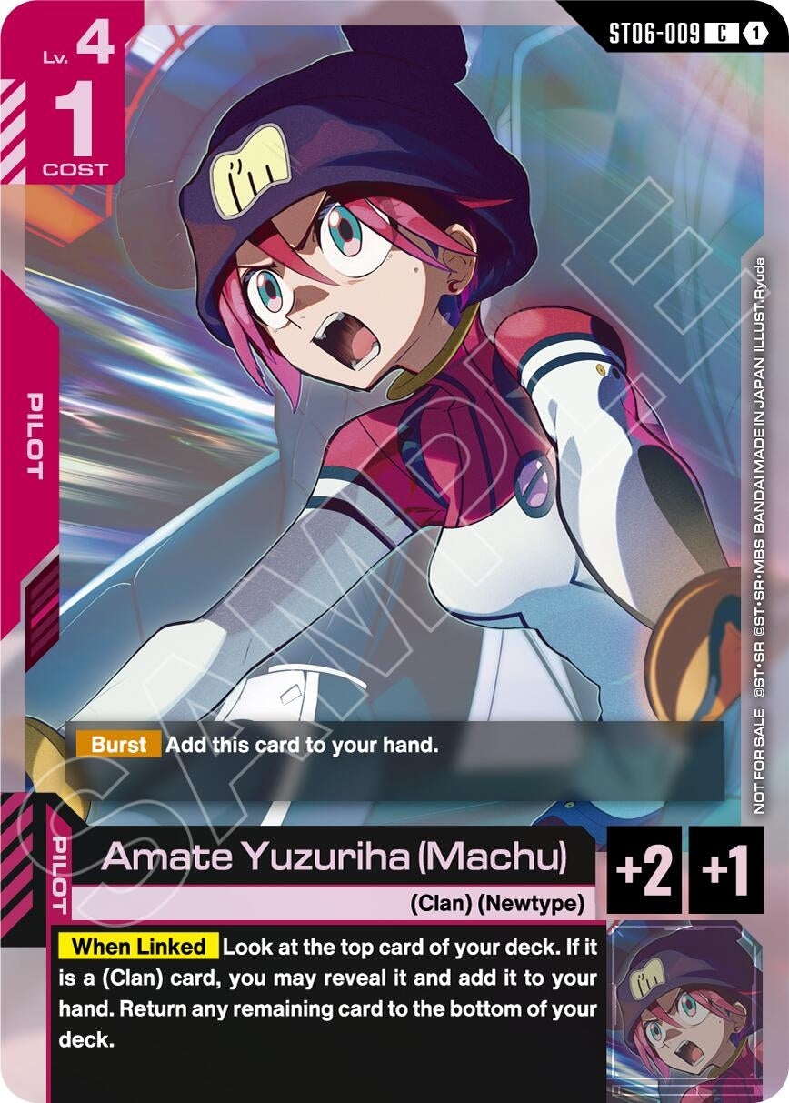 Image for Amate Yuzuriha (Machu) (World Championship Regionals 26-27 Season 1) (ST06-009) (GCG-PR) - Gundam Card Game