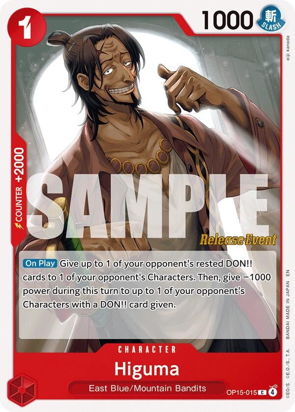 Image for Higuma (OP15-015) (OP15 RE) - One Piece Card Game