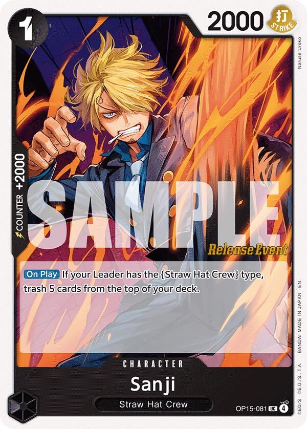 Image for Sanji (OP15-081) (OP15-081) (OP15 RE) - One Piece Card Game