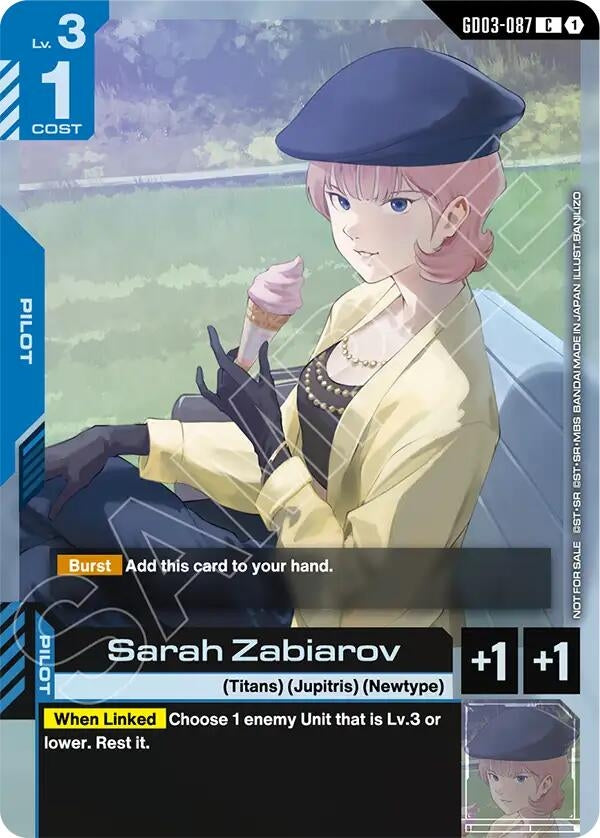 Sarah Zabiarov (Store Tournament Participant Pack 04) (GD03-087) (GCG-PR)