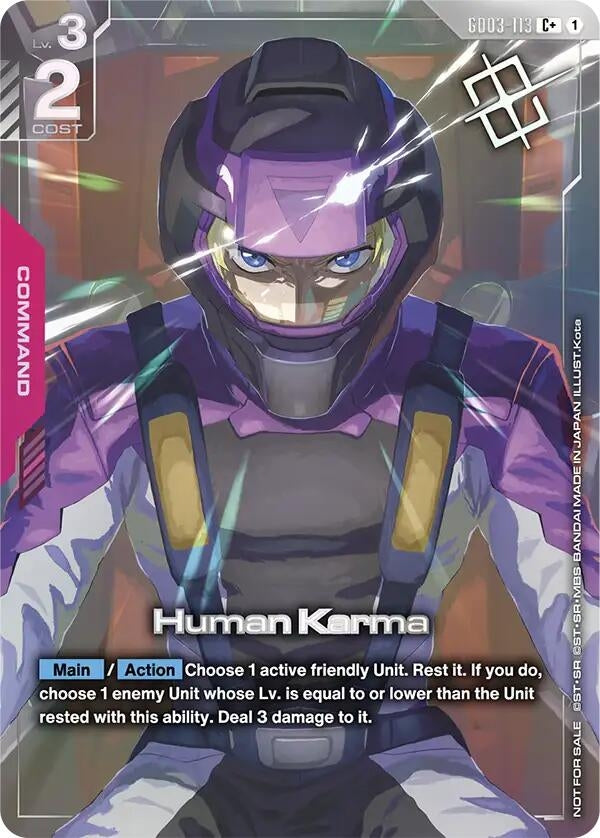 Human Karma (Store Tournament Winner Pack 04) (GD03-113) (GCG-PR)