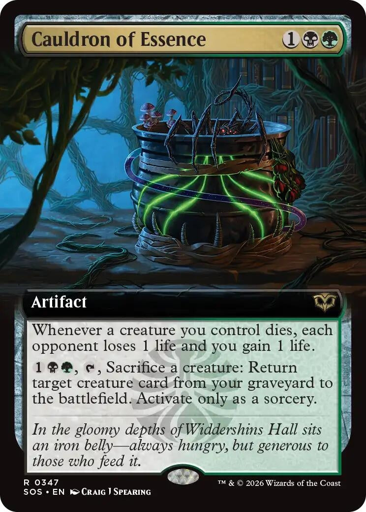 Image for Cauldron of Essence (Extended Art) (347) (SOS) - Magic: The Gathering
