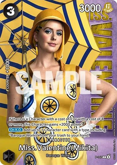 Image for Miss.Valentine (Mikita) - P-147 (Premium Card Collection -Live Action Edition Vol.2 Baroque Works-) (P-147) (OP-PR) - One Piece Card Game