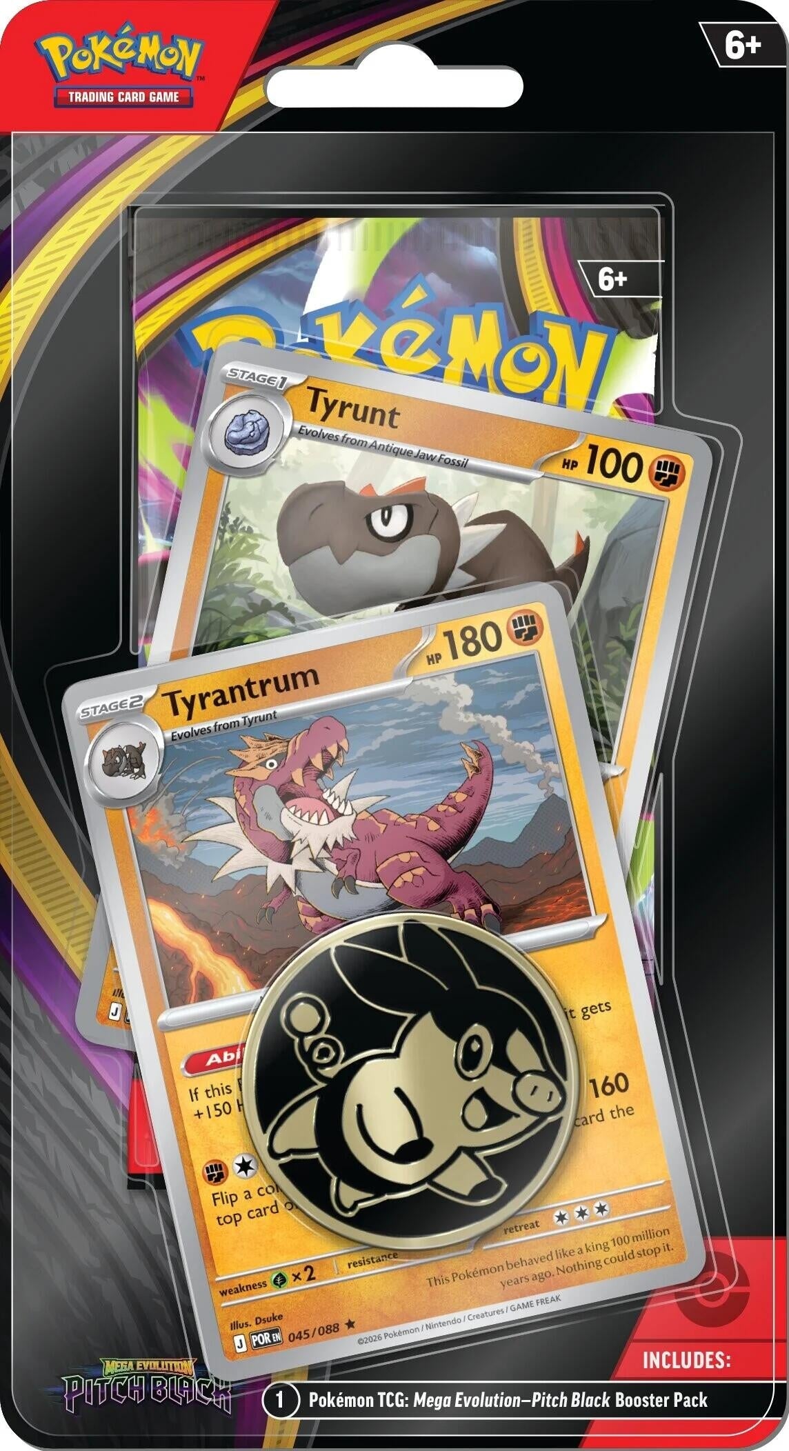 Image for Pitch Black Premium Checklane Blister [Tyrunt, Tyrantrum] (Target Exclusive) - Pokemon