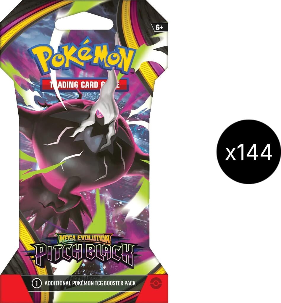 Image for Pitch Black Sleeved Booster Case - Pokemon