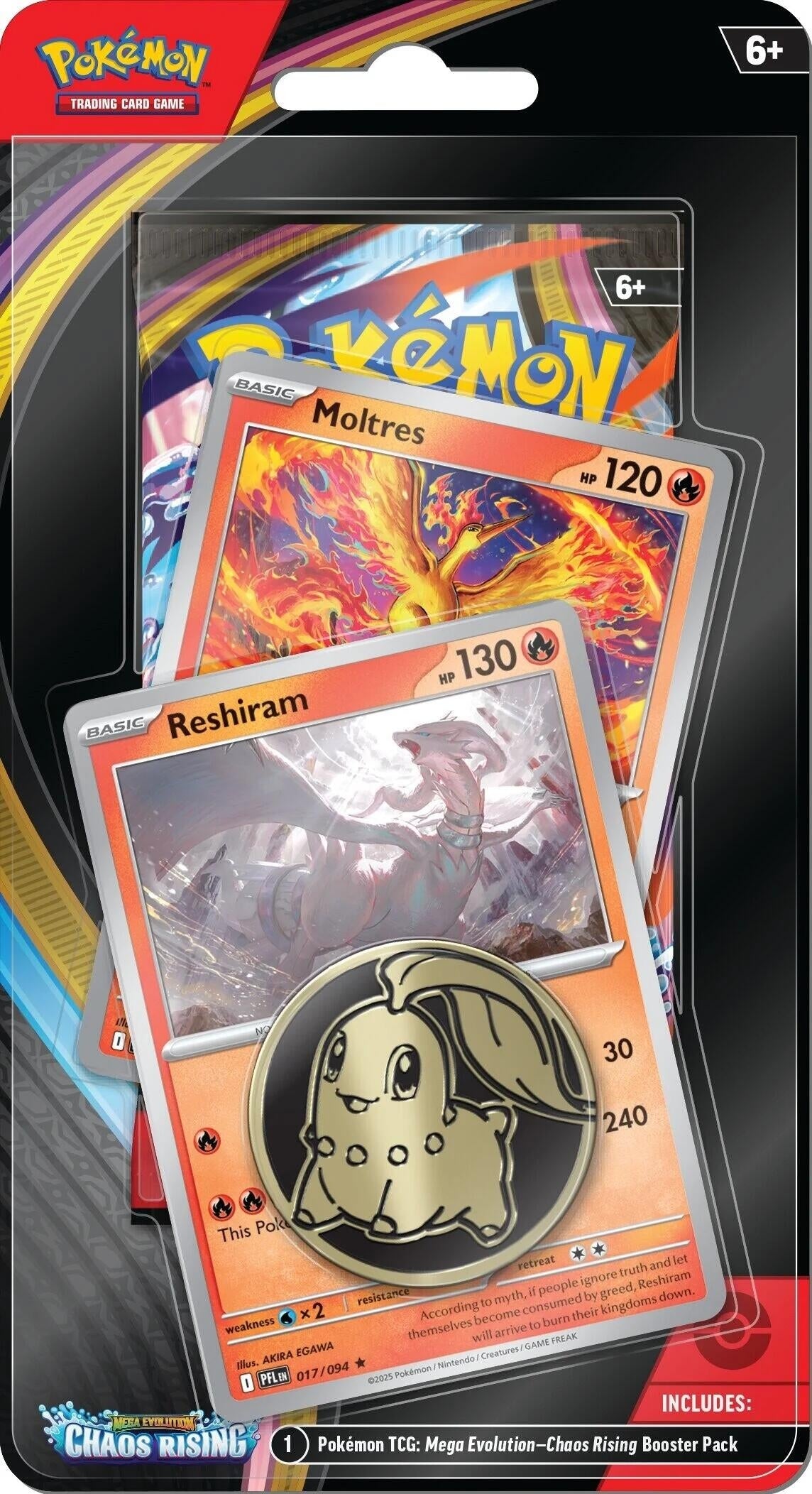 Image for Chaos Rising Single Pack Blister [Reshiram/Moltres] - Pokemon