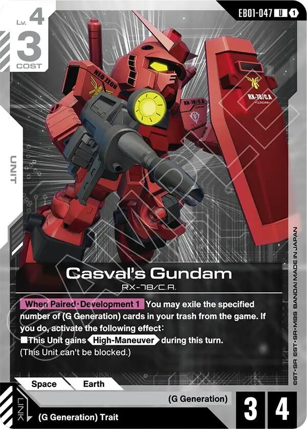 Image for Casval's Gundam (EB01-047) (EB01) - Gundam Card Game