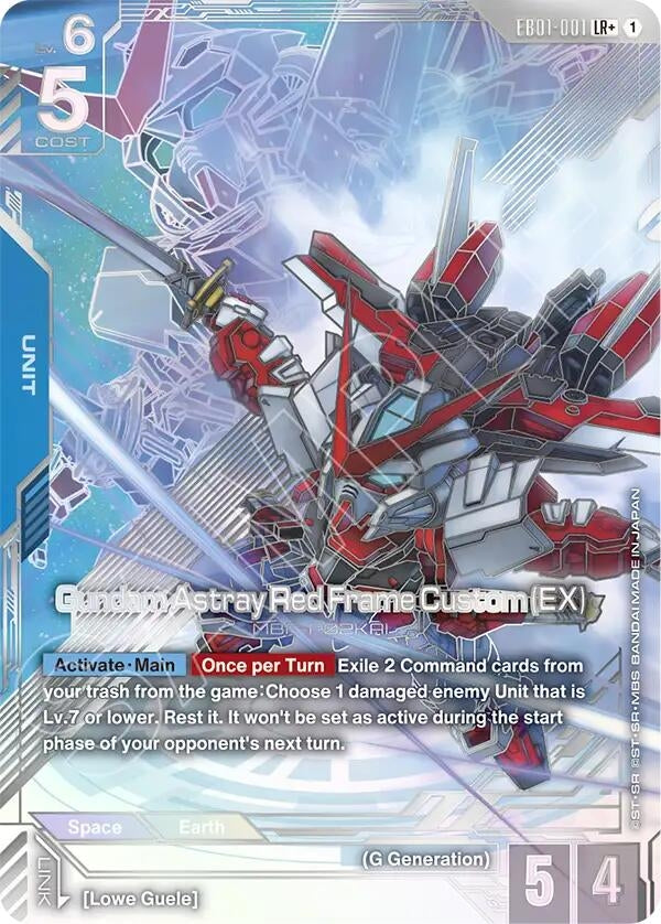 Image for Gundam Astray Red Frame Custom (EX) (LR+) (EB01-001) (EB01) - Gundam Card Game