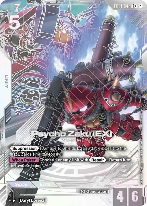 Image for Psycho Zaku (EX) (R+) (EB01-045) (EB01) - Gundam Card Game