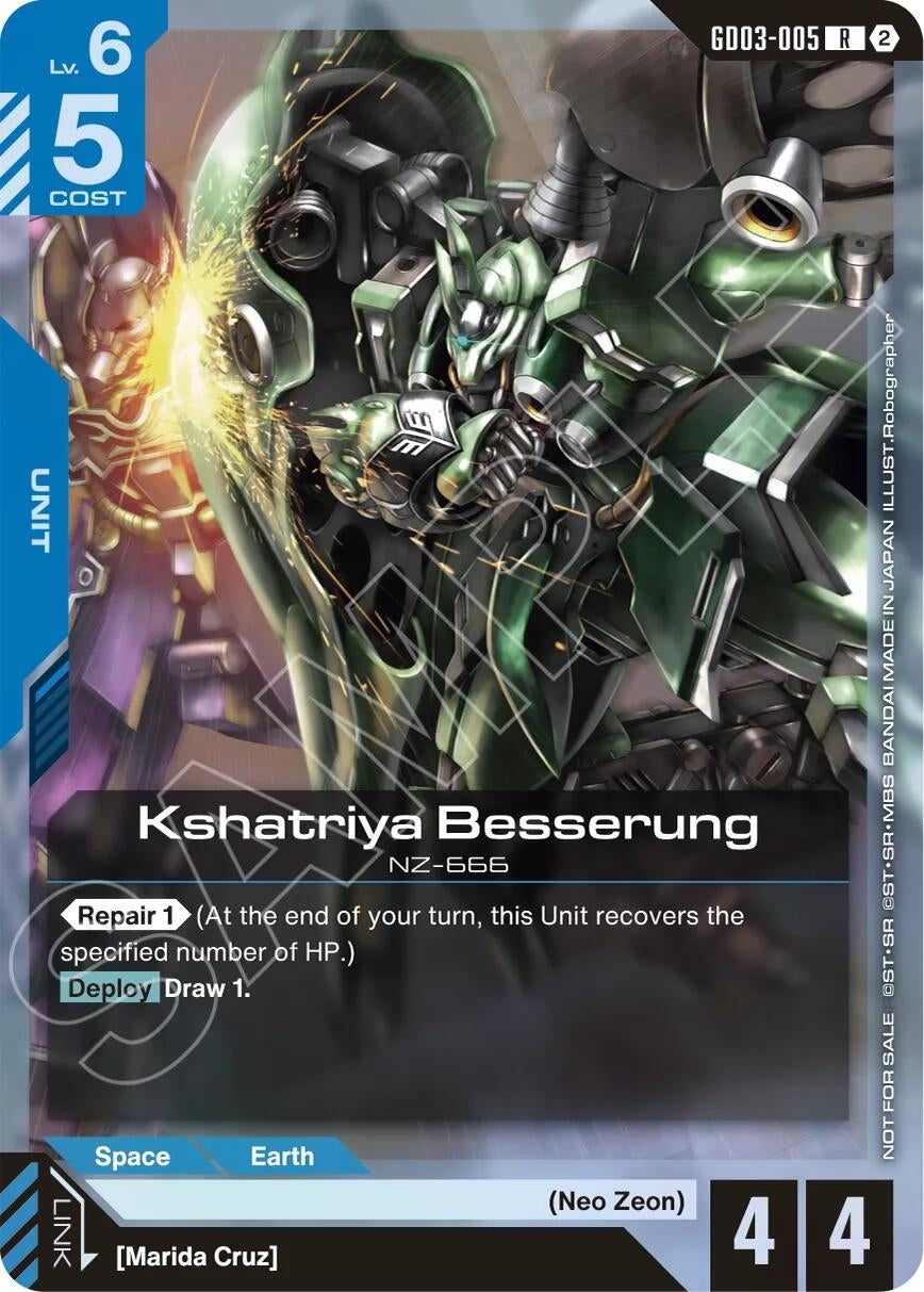 Image for Kshatriya Besserung (Store Tournament Participation Pack 05) (GD03-005) (GCG-PR) - Gundam Card Game