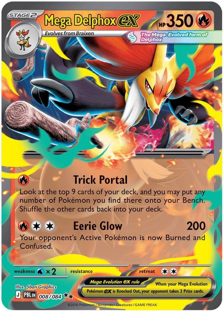 Image for Mega Delphox ex (008/084) (PBL) - Pokemon