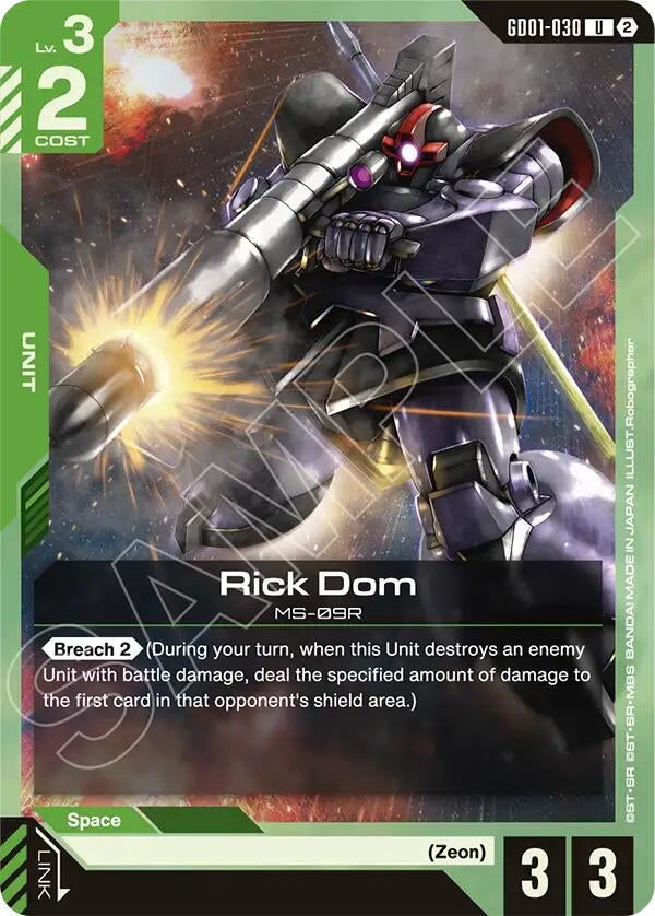 Image for Rick Dom (GD01-030) (SC01) - Gundam Card Game