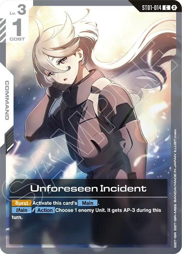 Image for Unforeseen Incident (ST01-014) (SC01) - Gundam Card Game