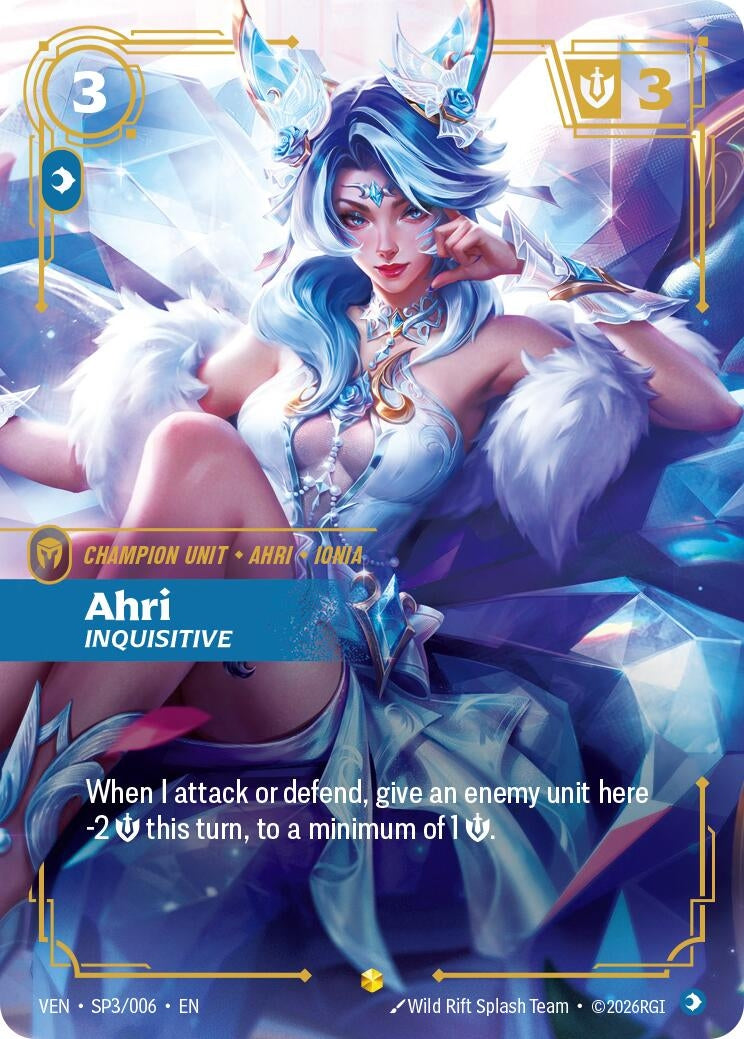 Image for Ahri - Inquisitive (SP3/006) (VEN) - Riftbound: League of Legends Trading Card Game