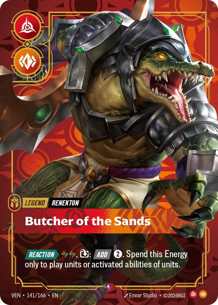 Image for Renekton - Butcher of the Sands (141/166) (VEN) - Riftbound: League of Legends Trading Card Game