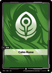 Image for Calm Rune (R02) (VEN) - Riftbound: League of Legends Trading Card Game