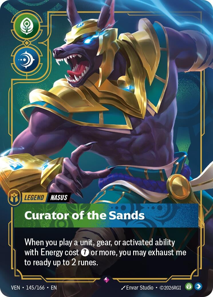Image for Nasus - Curator of the Sands (145/166) (VEN) - Riftbound: League of Legends Trading Card Game