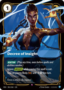 Image for Decree of Insight (061/166) (VEN) - Riftbound: League of Legends Trading Card Game