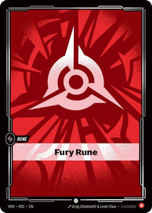 Image for Fury Rune (R01) (VEN) - Riftbound: League of Legends Trading Card Game