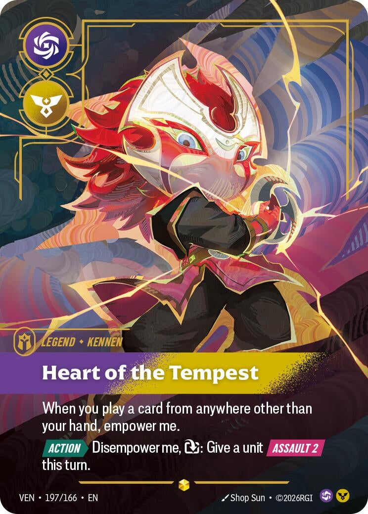 Image for Kennen - Heart of the Tempest (Overnumbered) (197/166) (VEN) - Riftbound: League of Legends Trading Card Game