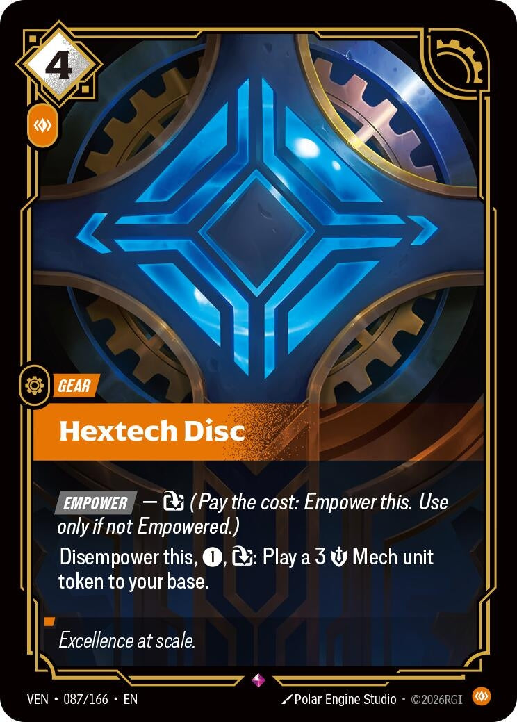 Image for Hextech Disc (087/166) (VEN) - Riftbound: League of Legends Trading Card Game