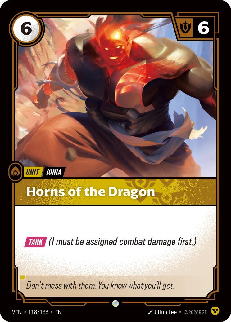 Image for Horns of the Dragon (118/166) (VEN) - Riftbound: League of Legends Trading Card Game