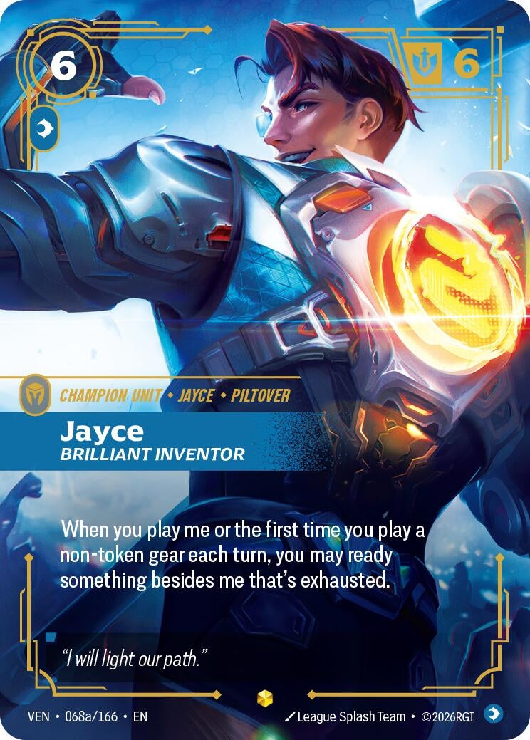 Image for Jayce - Brilliant Inventor (Alternate Art) (068a/166) (VEN) - Riftbound: League of Legends Trading Card Game