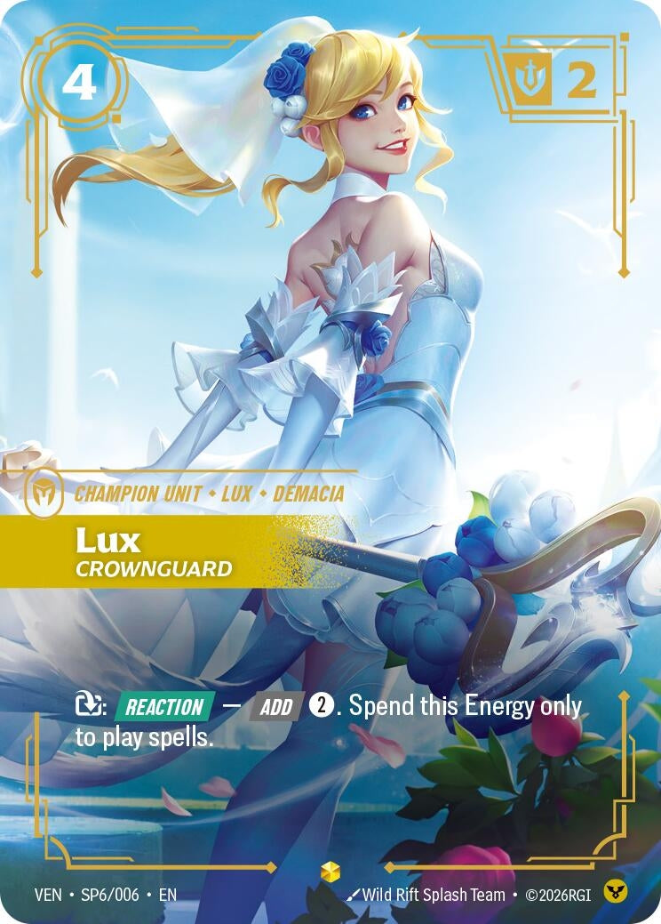 Image for Lux - Crownguard (SP6/006) (VEN) - Riftbound: League of Legends Trading Card Game