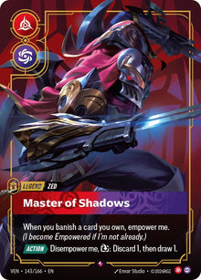 Image for Zed - Master of Shadows (143/166) (VEN) - Riftbound: League of Legends Trading Card Game