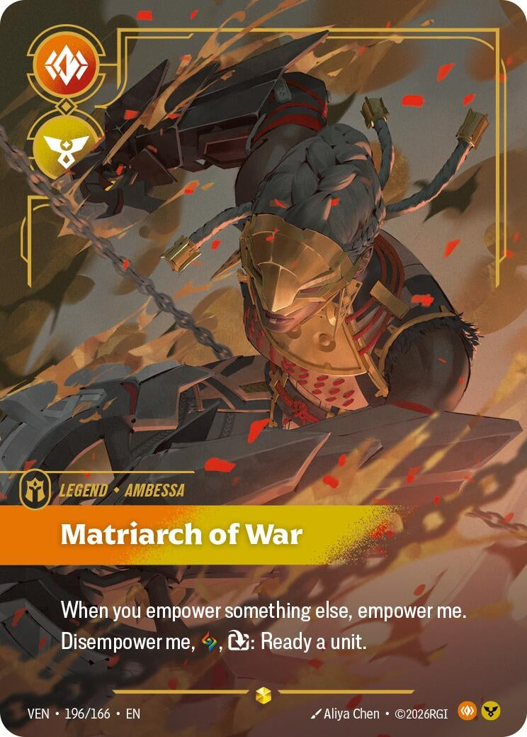 Image for Ambessa - Matriarch of War (Overnumbered) (196/166) (VEN) - Riftbound: League of Legends Trading Card Game