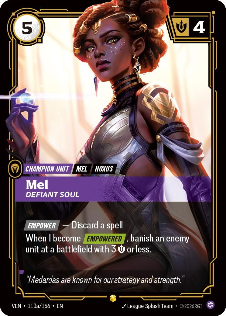 Image for Mel - Defiant Soul (Alternate Art) (110a/166) (VEN) - Riftbound: League of Legends Trading Card Game