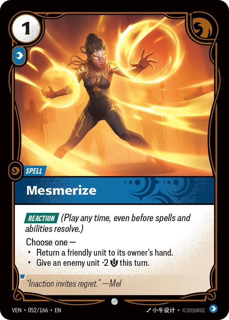 Image for Mesmerize (052/166) (VEN) - Riftbound: League of Legends Trading Card Game