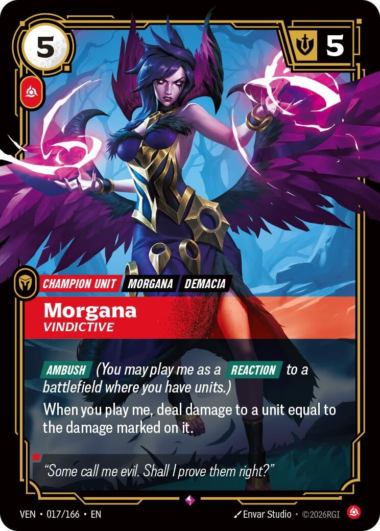 Image for Morgana - Vindictive (017/166) (VEN) - Riftbound: League of Legends Trading Card Game