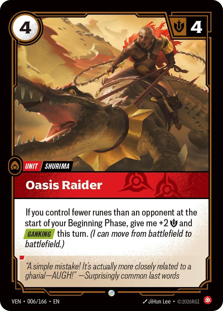 Image for Oasis Raider (006/166) (VEN) - Riftbound: League of Legends Trading Card Game