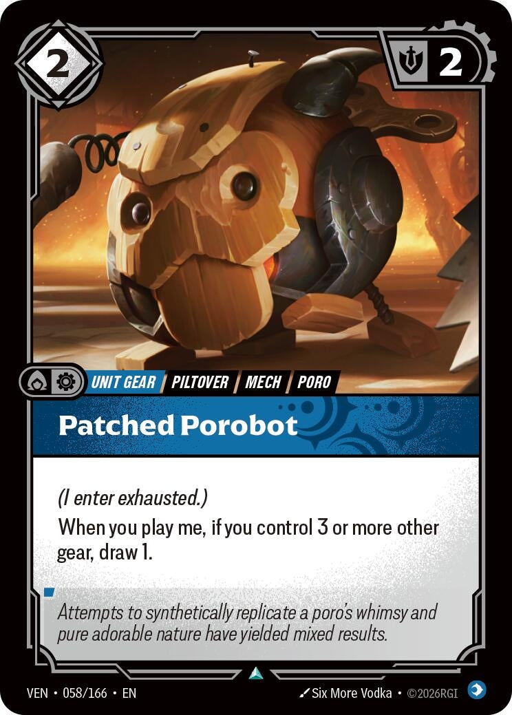 Image for Patched Porobot (058/166) (VEN) - Riftbound: League of Legends Trading Card Game