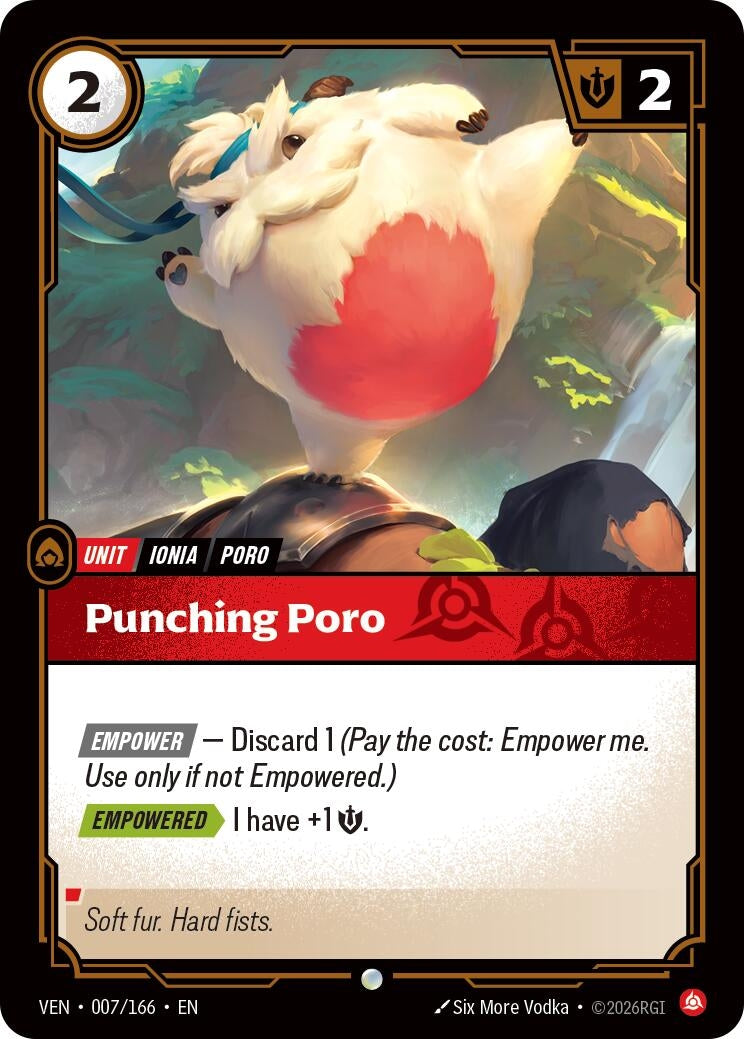 Image for Punching Poro (007/166) (VEN) - Riftbound: League of Legends Trading Card Game