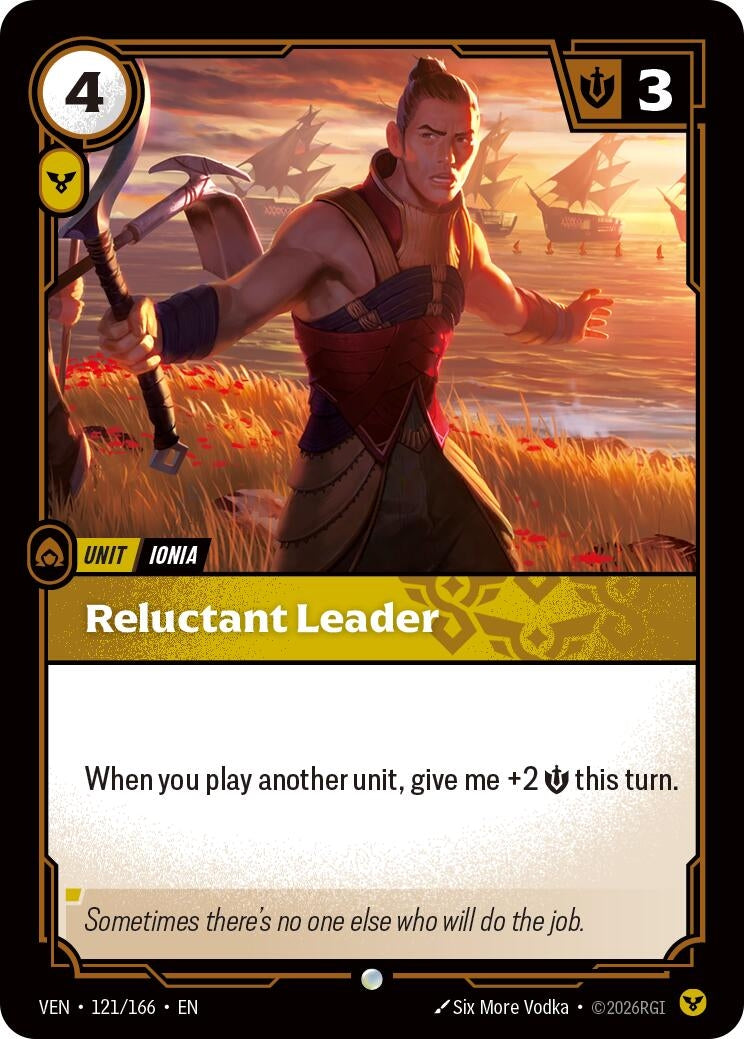 Image for Reluctant Leader (121/166) (VEN) - Riftbound: League of Legends Trading Card Game