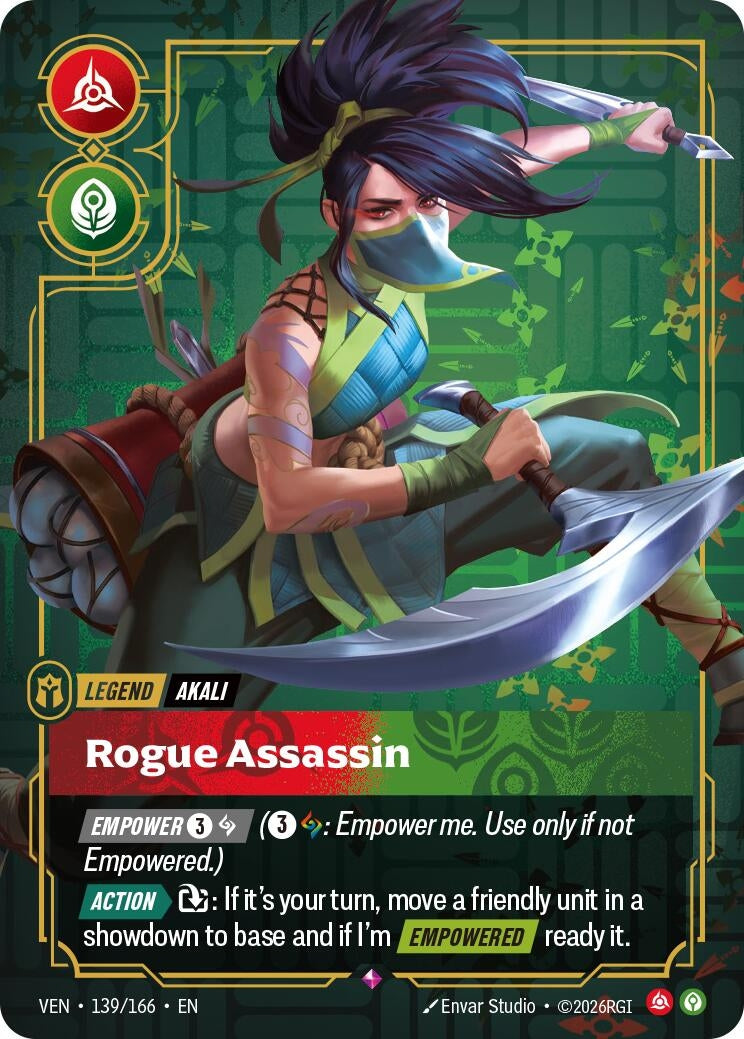 Image for Akali - Rogue Assassin (139/166) (VEN) - Riftbound: League of Legends Trading Card Game