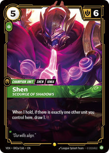 Image for Shen - Scourge of Shadows (Alternate Art) (042a/166) (VEN) - Riftbound: League of Legends Trading Card Game