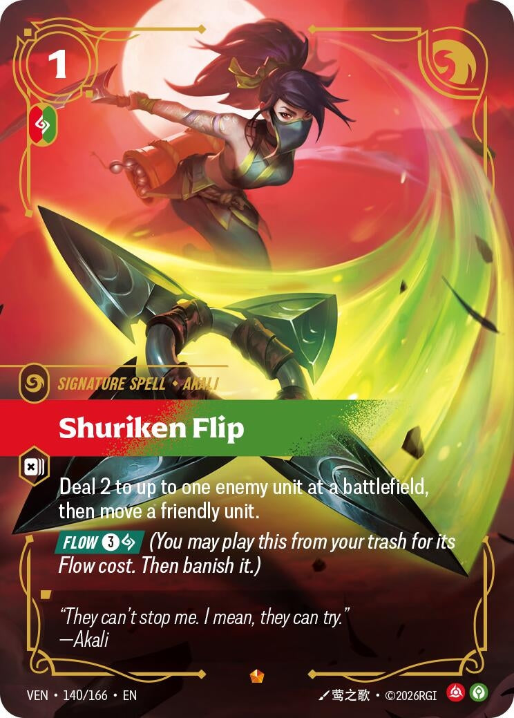 Image for Shuriken Flip (140/166) (VEN) - Riftbound: League of Legends Trading Card Game