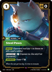Image for Steel Paws (043/166) (VEN) - Riftbound: League of Legends Trading Card Game