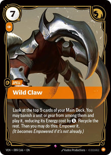 Image for Wild Claw (089/166) (VEN) - Riftbound: League of Legends Trading Card Game