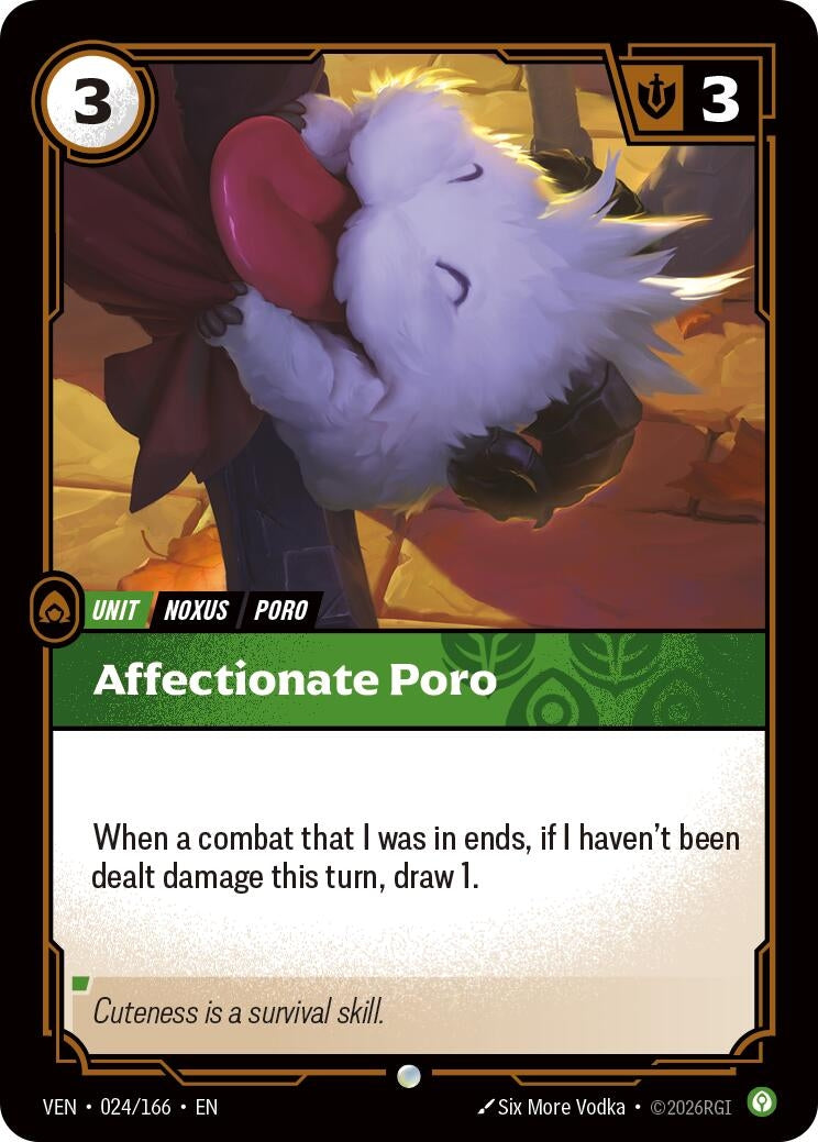 Image for Affectionate Poro (024/166) (VEN) - Riftbound: League of Legends Trading Card Game