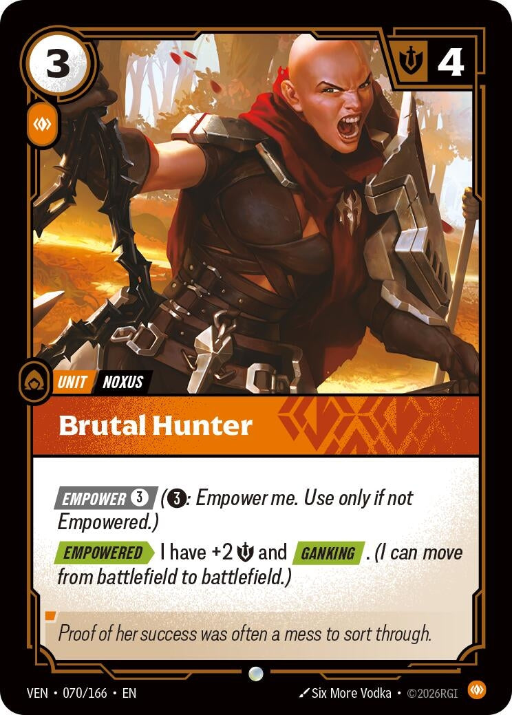 Image for Brutal Hunter (070/166) (VEN) - Riftbound: League of Legends Trading Card Game