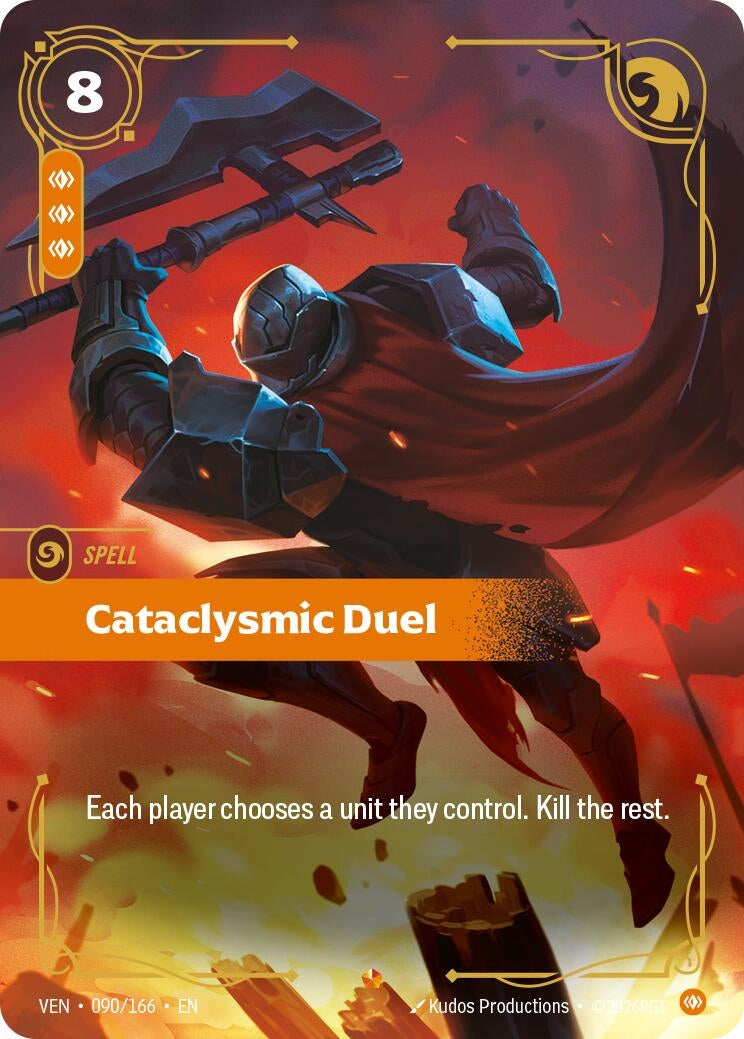Image for Cataclysmic Duel (090/166) (VEN) - Riftbound: League of Legends Trading Card Game